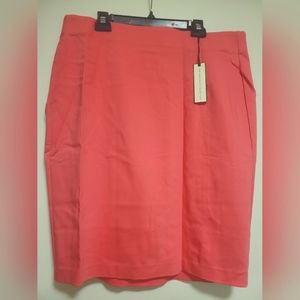 Lane Bryant Modern Stretch Coral Pencil Skirt Size 20